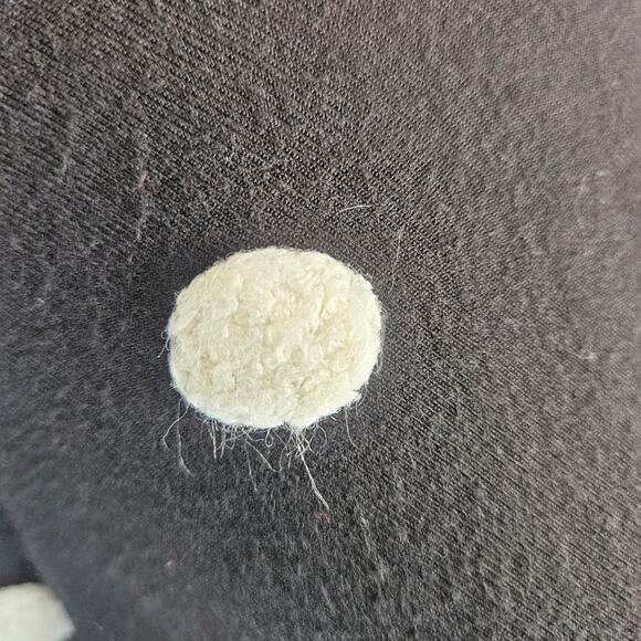 Zara Black Button Up Embroidered Pom Pom Polka Dot Collared Dolman Sleeve Top XS - Picture 8 of 14